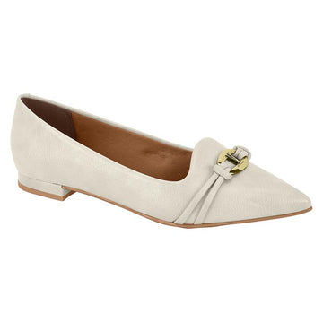 Vizzano 1206-1004 Pointy Toe Flat in Off White